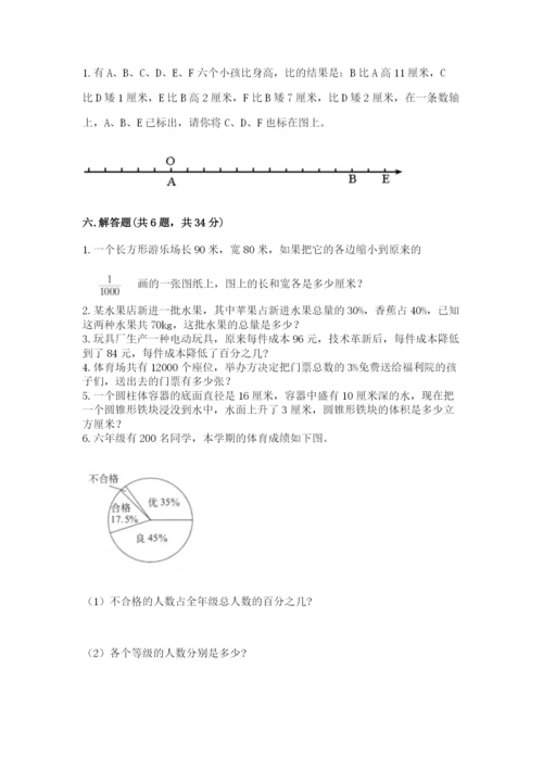 北京版小学六年级下册数学期末综合素养测试卷及完整答案（夺冠）.docx