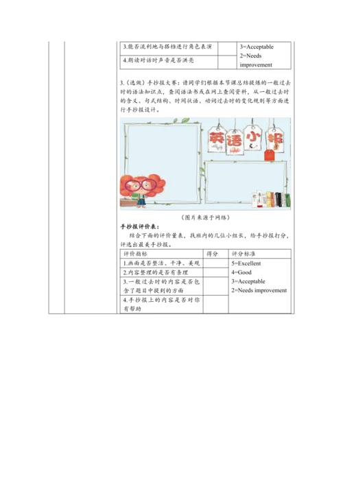 人教版七下 Unit 11 How was your school trip单元整体教学分析+作业设
