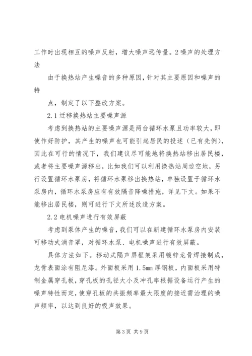 鲁信长春换热站噪声处理方案.docx