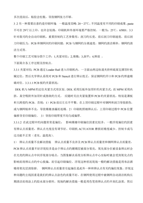 SMT印刷标准工艺涉及的辅料及硬件分析.docx