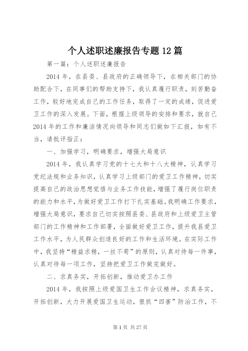 个人述职述廉报告专题12篇 (3).docx