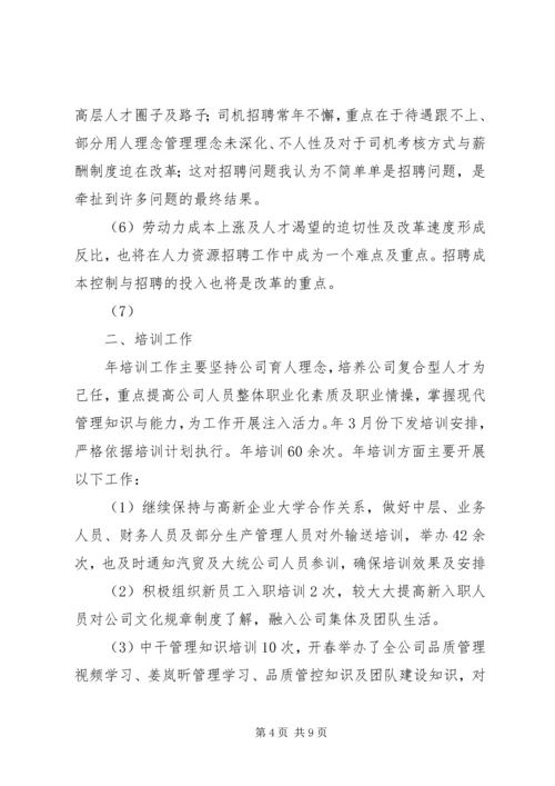 企业人力资源年底工作汇报.docx