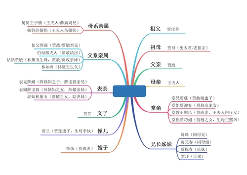 贾宝玉人物关系思维导图