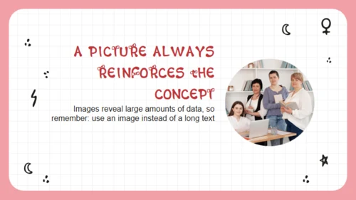 女孩力量卡通人物通用PPT模板