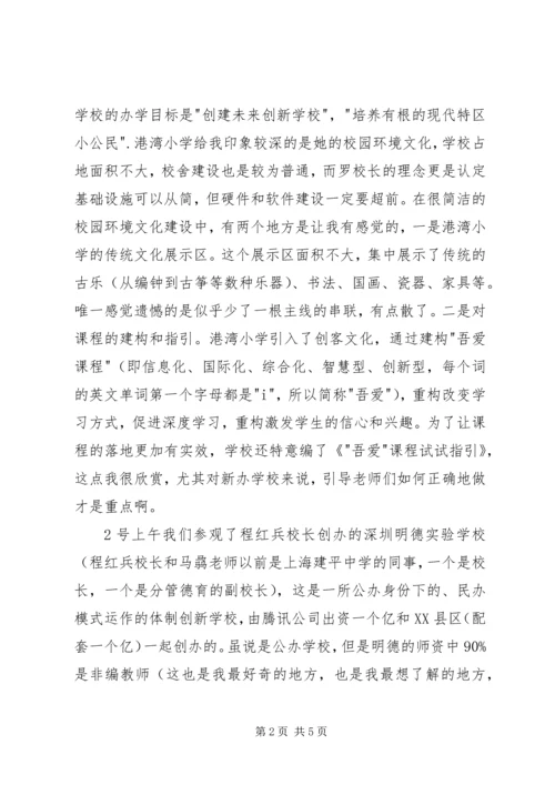 校长赴深圳考察学习有感.docx