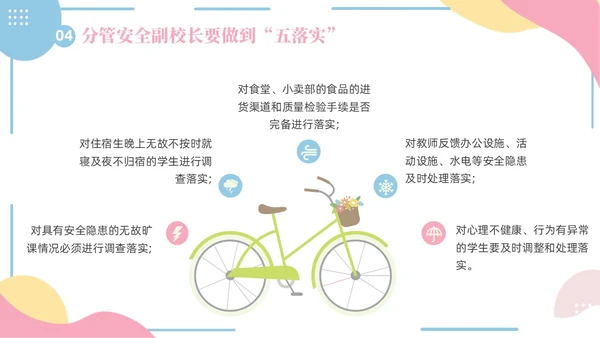 小清新粉蓝简约形状学校老师安全培训专题培训PPT开学