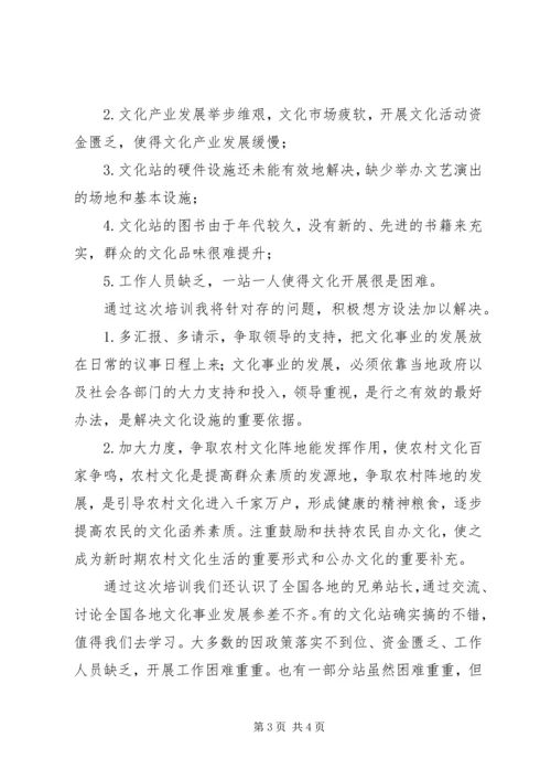 乡镇文化站长培训心得体会.docx