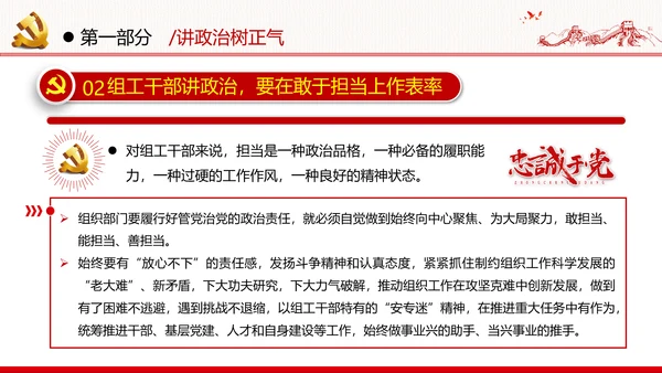 组工干部政治能力作风过硬做合格党员党政党建党支部团委学习党课