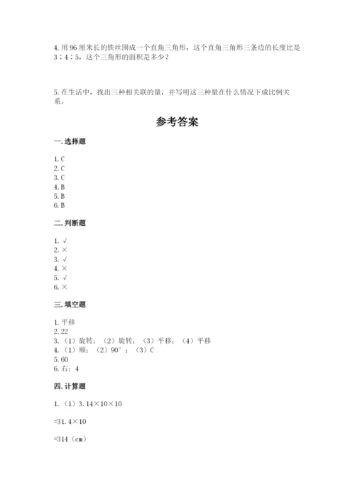 北师大版六年级下册数学期末测试卷精品（考点梳理）.docx