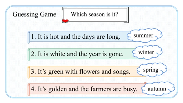 Unit 2 My favourite season Part B Let's learn课件（29