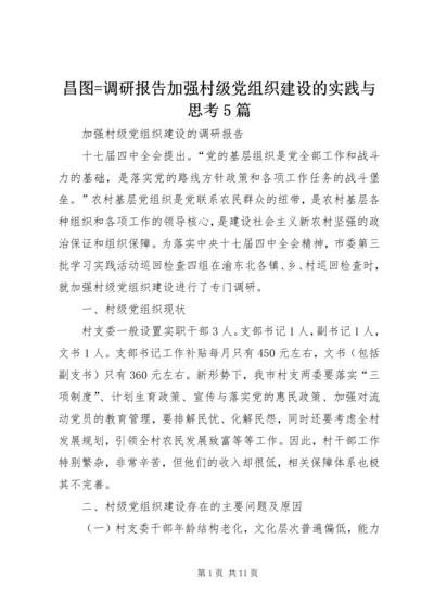 昌图=调研报告加强村级党组织建设的实践与思考5篇 (2).docx
