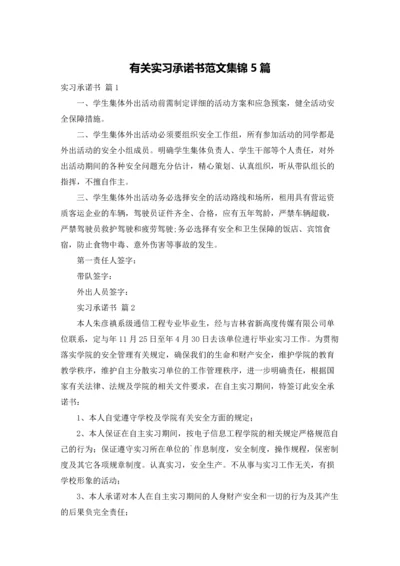 有关实习承诺书范文集锦5篇.docx