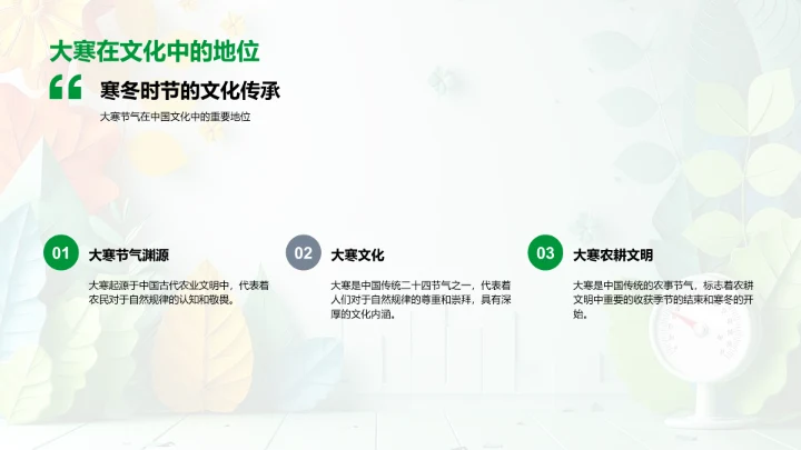 大寒节气教学应用PPT模板