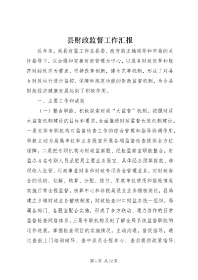 县财政监督工作汇报.docx