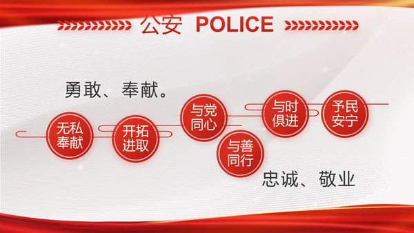 大气时尚司法警察公安工作总结动态PPT模板
