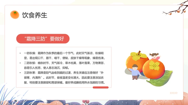 中国风传统二十四节气之霜降PPT课件模板