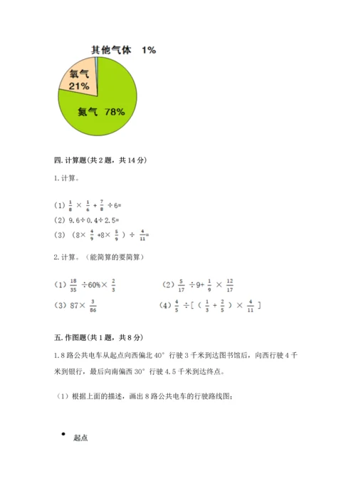 人教版六年级上册数学期末测试卷附答案【巩固】.docx