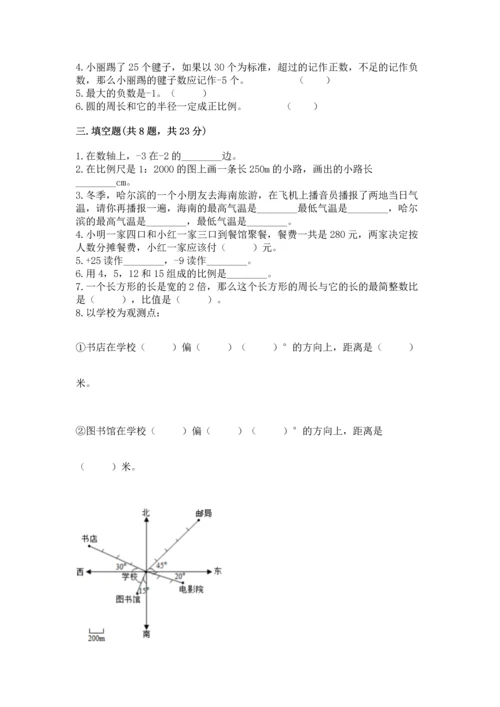 人教版六年级下册数学期末测试卷加解析答案.docx