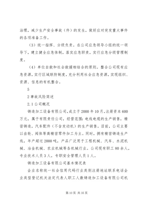 铸造企业安全生产综合应急预案.docx