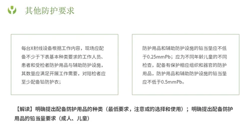 绿色简约形状放射防护培训主题PPT模板安全培训