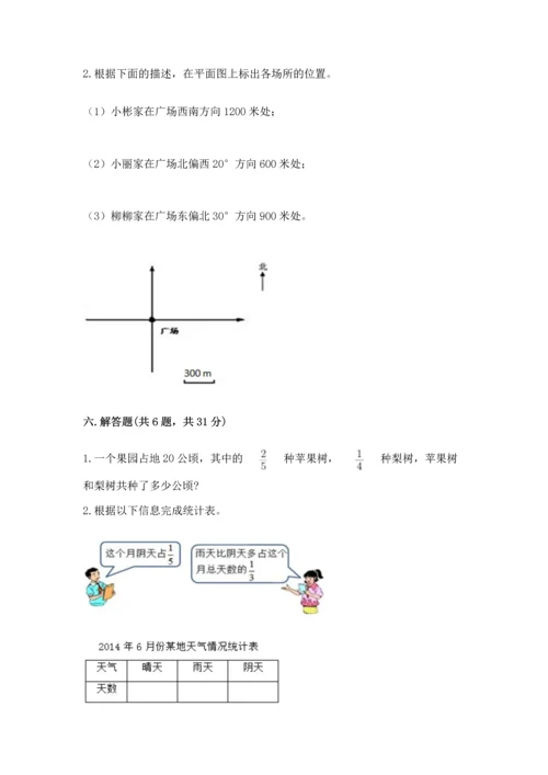 人教版六年级上册数学期中测试卷精品（达标题）.docx