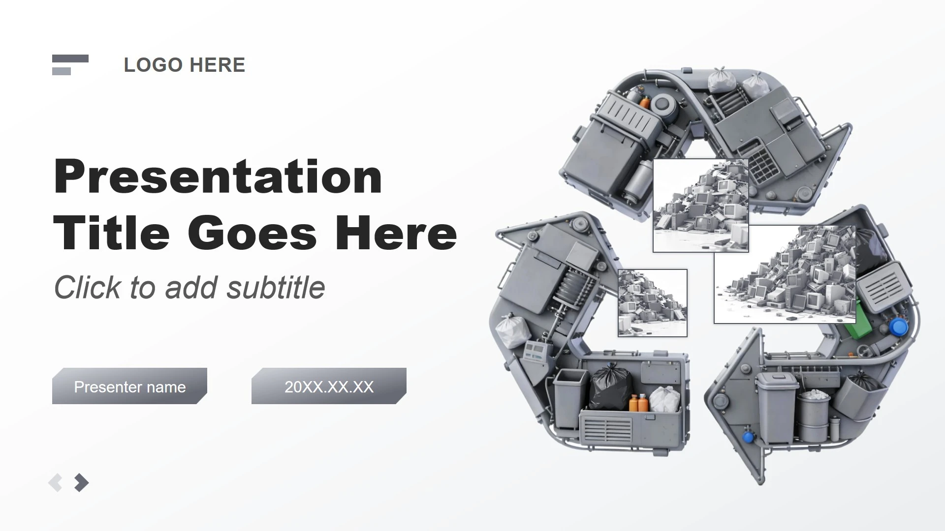 灰色3D风科技创新创业大赛汇报PPT主题模板