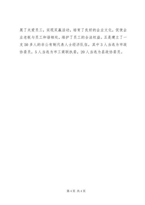 县工商业联合换届选举工作报告范文.docx