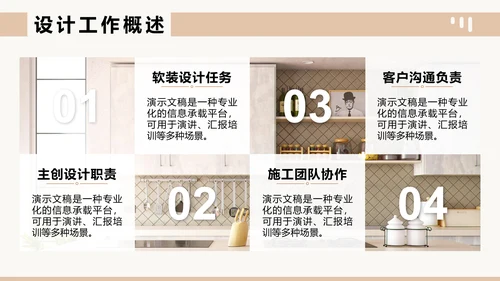 棕色杂志风室内设计案例分享PPT模板