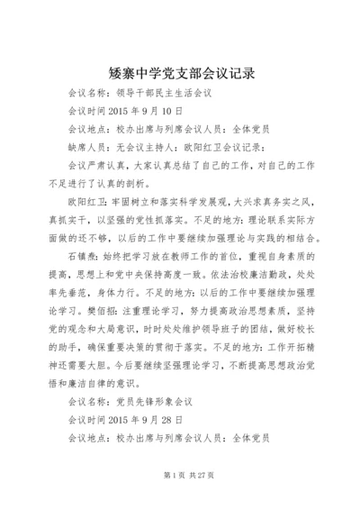 矮寨中学党支部会议记录.docx