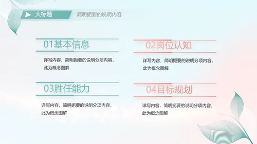 个人简历面试自我介绍岗位竞聘演讲PPT