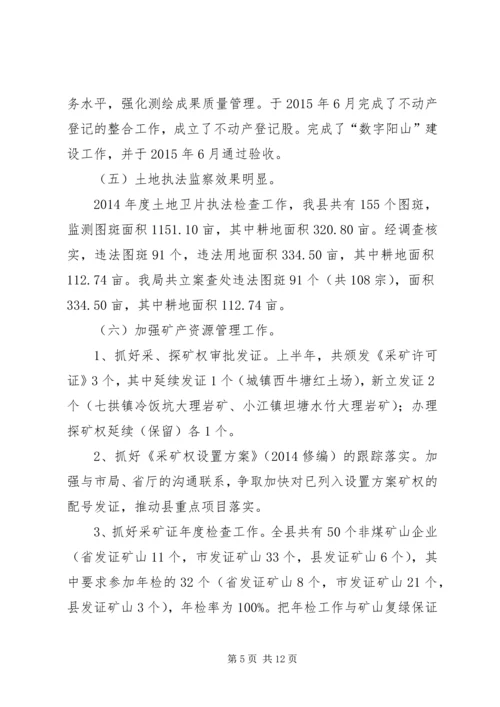 乡镇国土局上半年工作总结及下半年工作计划.docx