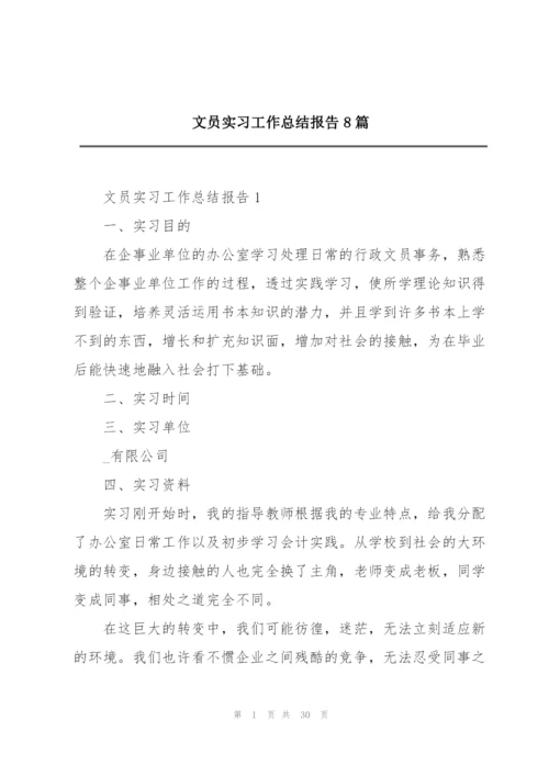 文员实习工作总结报告8篇.docx