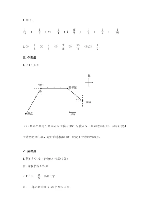 小学六年级上册数学期末测试卷加解析答案.docx