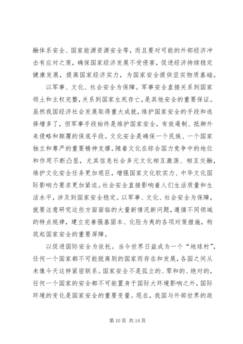 学习《坚持总体国家安全观》心得体会五篇.docx