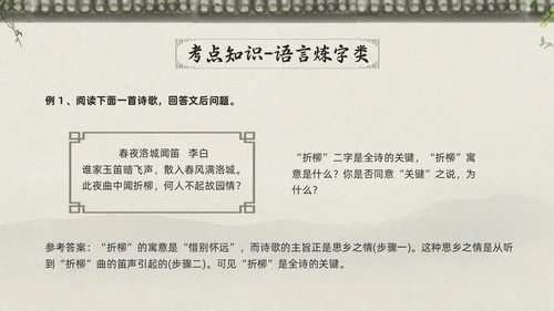 浅色古风高考诗歌鉴赏PPT模板宣传PPT动态PPT