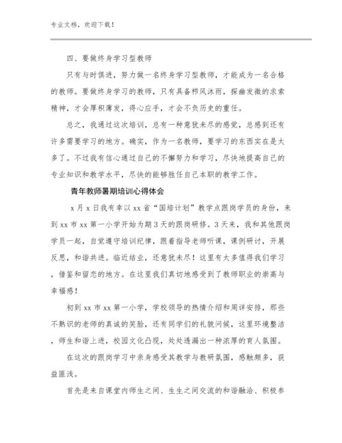 青年教师暑期培训心得体会范文19篇合辑.docx