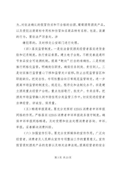 马山工商所开展打击侵犯知识产权和制售假冒伪劣酒类专项整治工作实施方案[小编推荐].docx