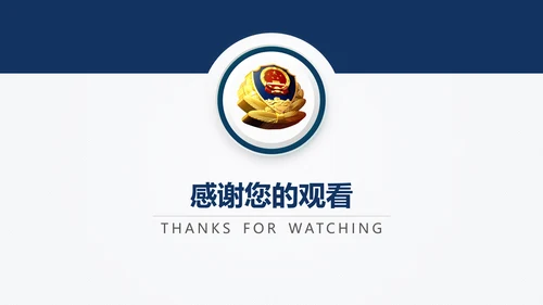 蓝色庄严大气公安警察特警武警PPT模板
