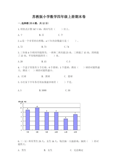 苏教版小学数学四年级上册期末卷（轻巧夺冠）.docx