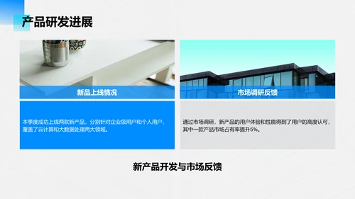 蓝色商务风IT互联网工作总结汇报PPT模板