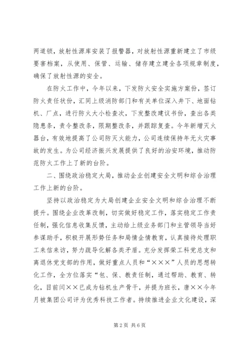 年保卫工作总结和年工作安排.docx