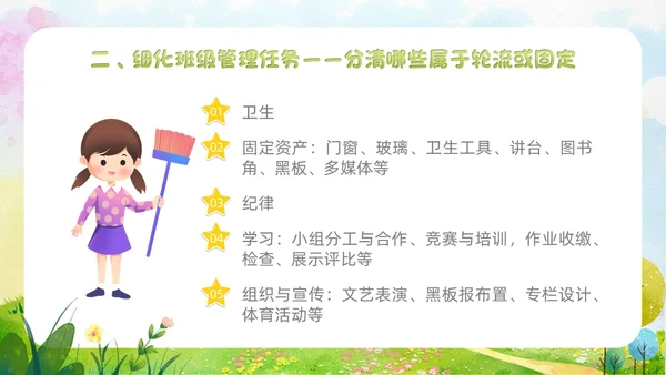小清新水彩风自主管理，追求卓越班级自主教育管理教师培训ppt