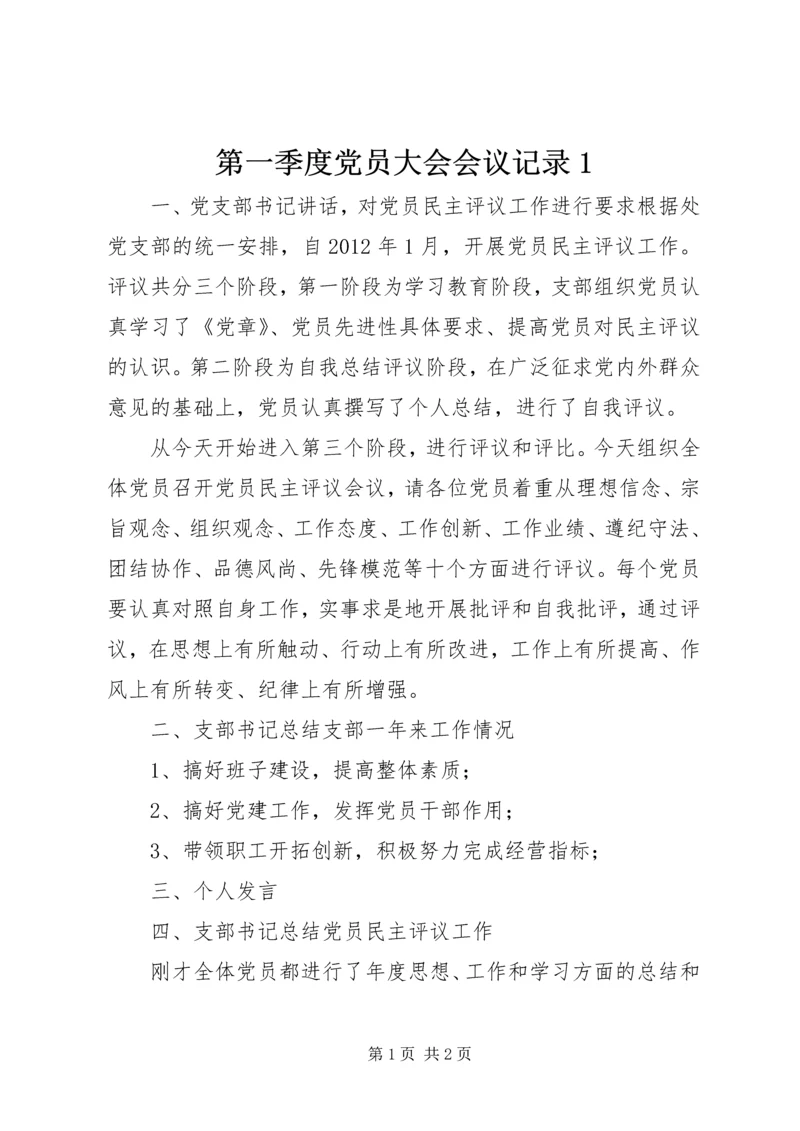 第一季度党员大会会议记录1.docx