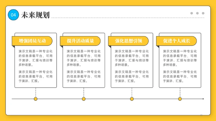 黄色插画风团支书竞选PPT模板