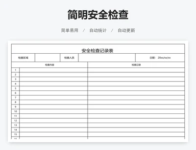 简明安全检查