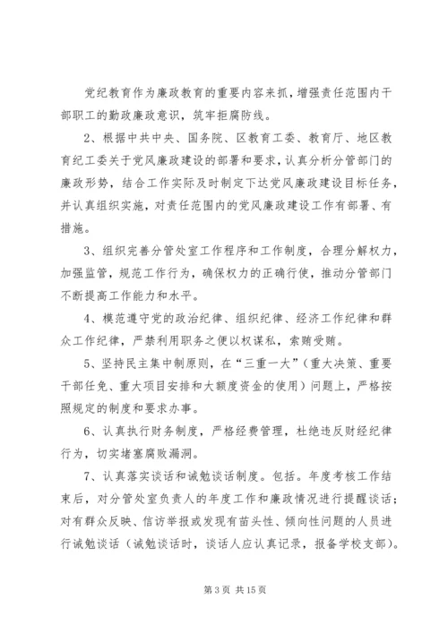 学校党风廉政建设责任书 (4).docx