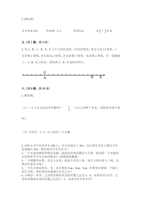 北京版数学小升初模拟试卷及答案（典优）.docx