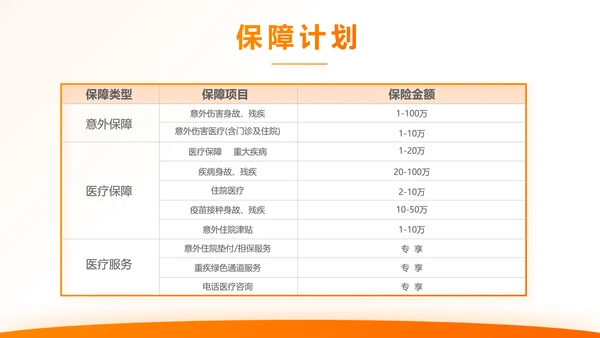 橙色大气保险公司行业工作总结计划动态PPT