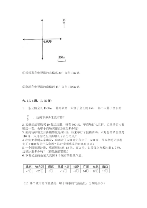 小学数学六年级下册竞赛试题及答案1套.docx