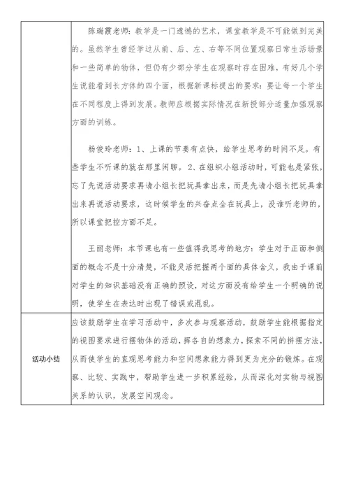 小学数学教研组活动记录表(共3页)